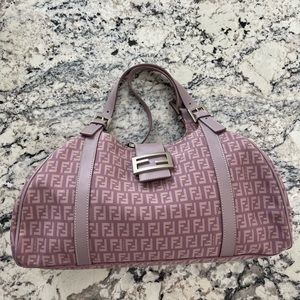 Fendi Purple Zucchino Tote